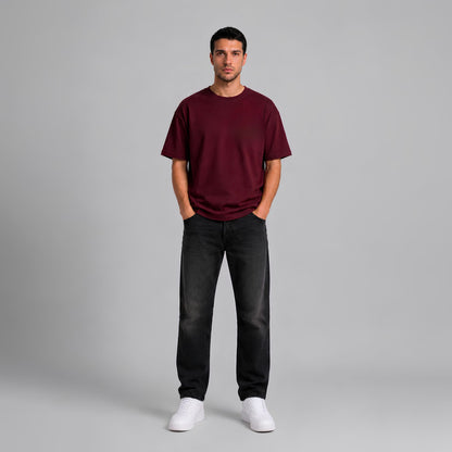 RIVARO Essential Tee — Burgundy