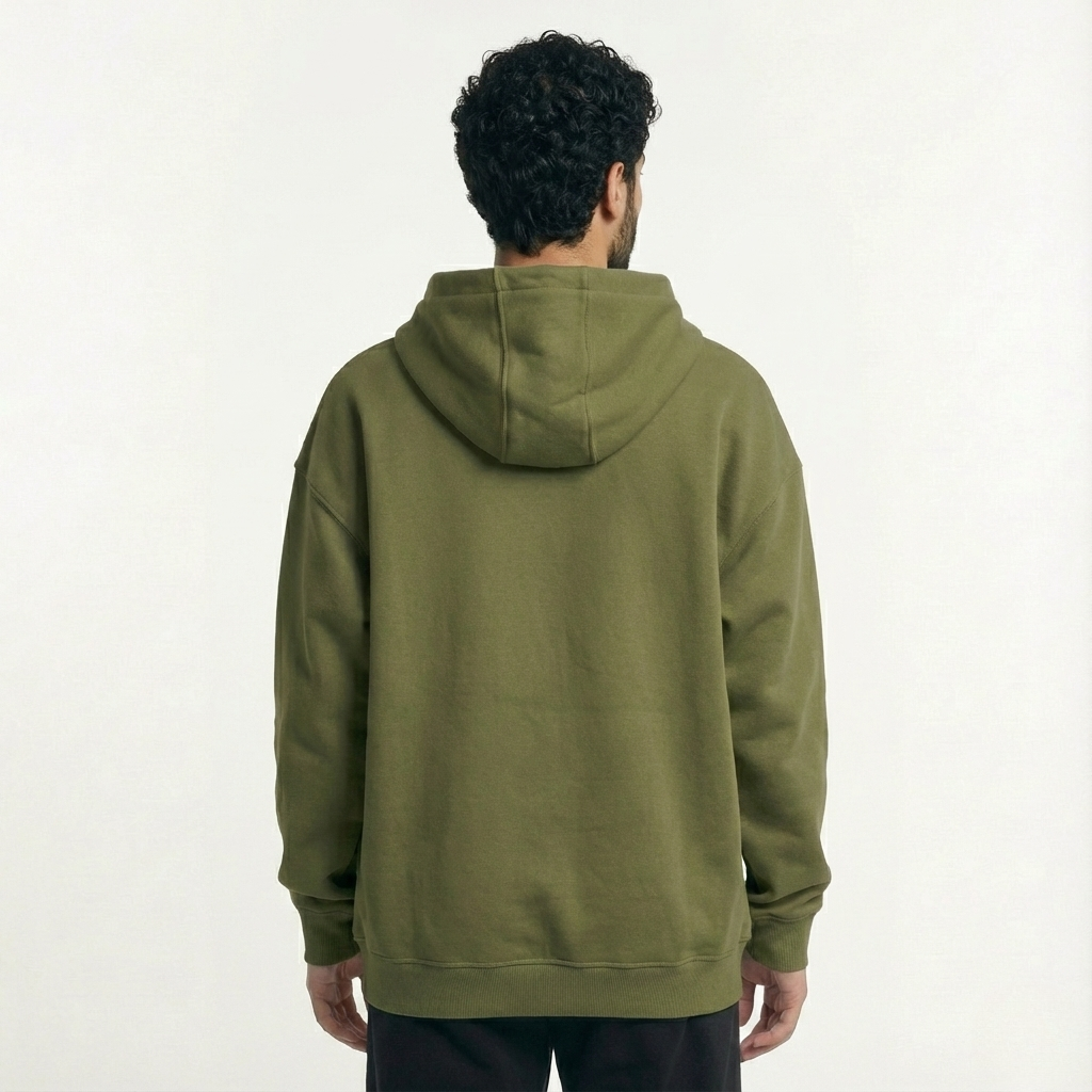 Oversized Unisex Hoodie-Olive - Basic