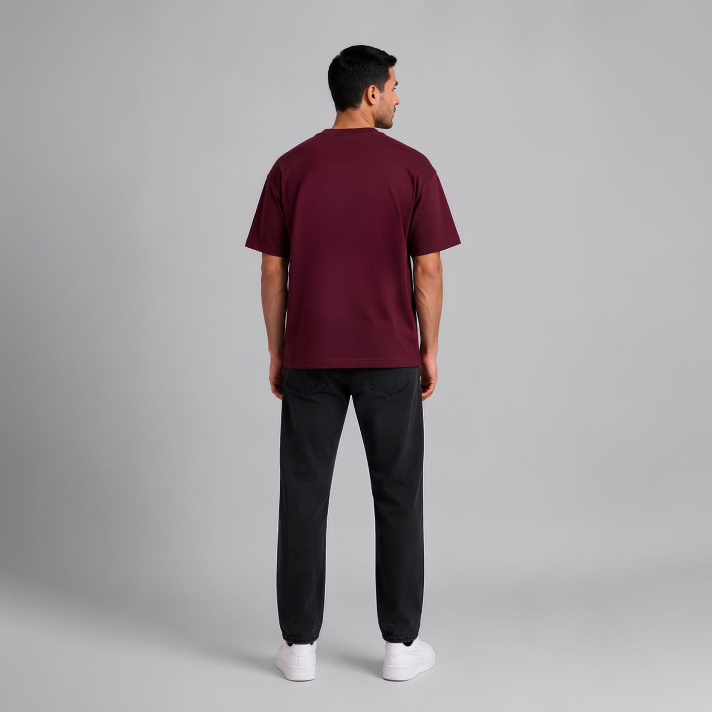 RIVARO Essential Tee — Burgundy