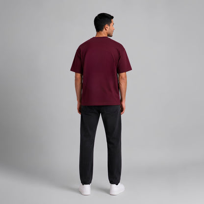 RIVARO Essential Tee — Burgundy