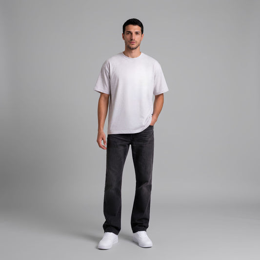 RIVARO Essential Tee — Light Grey