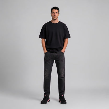 RIVARO Essential Tee — Jet Black