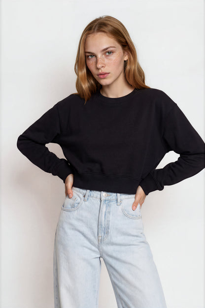 Black Crop Top Women - Premium Streetwear