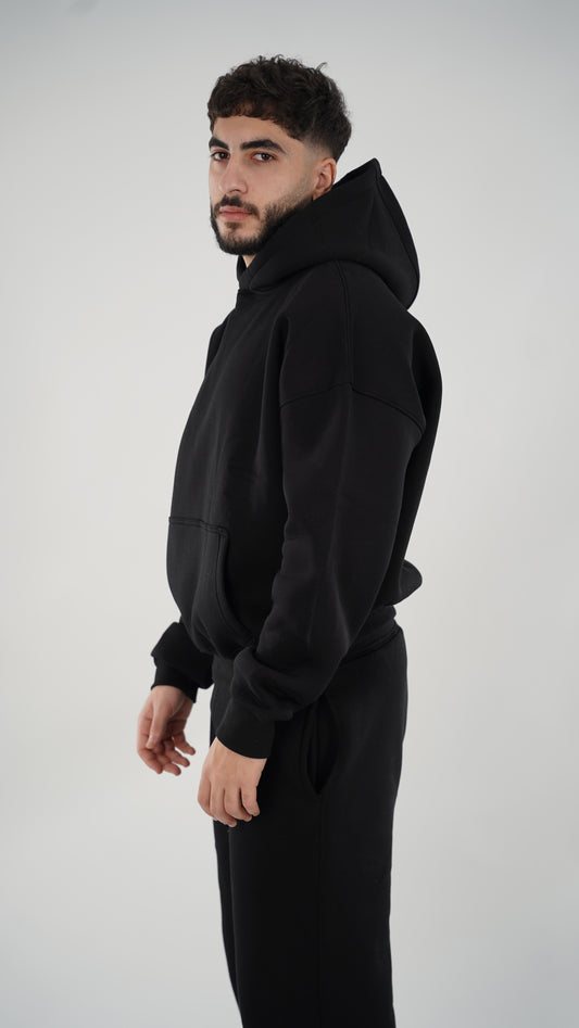 Oversized Unisex Hoodie - Black - Basic