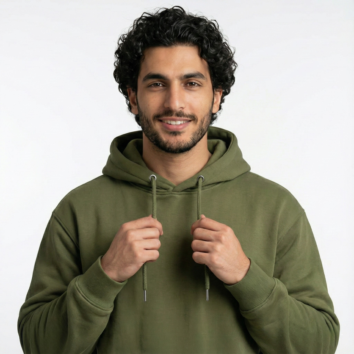 Oversized Unisex Hoodie-Olive - Basic