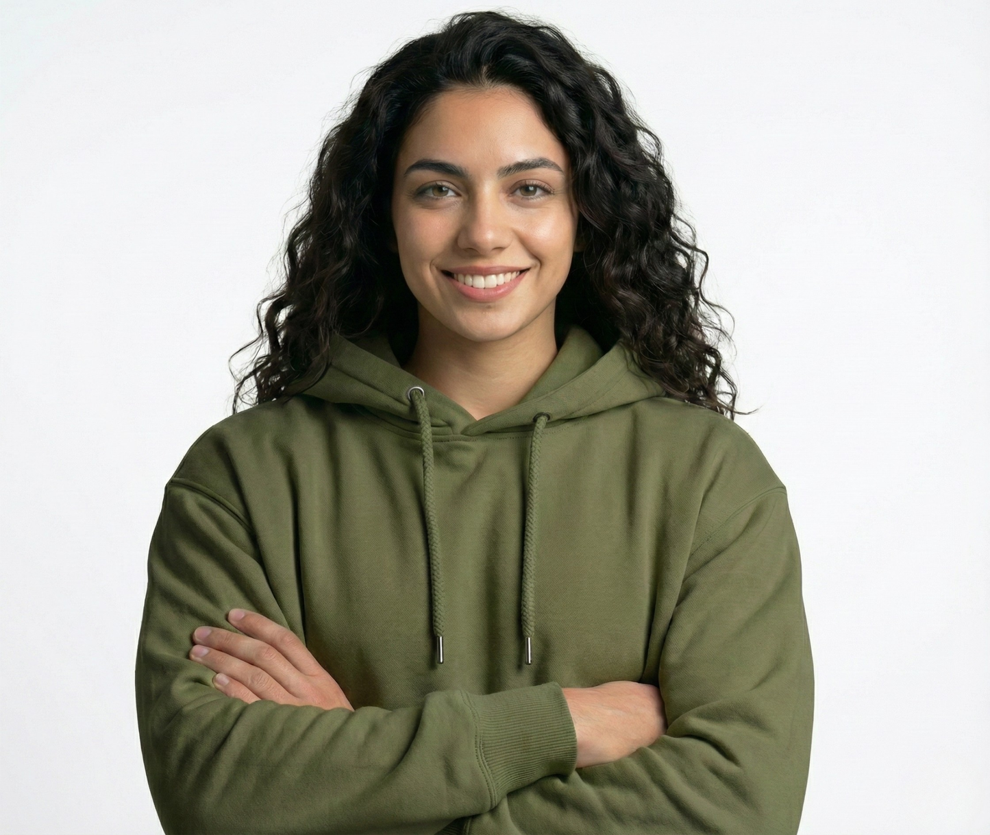 Oversized Unisex Hoodie-Olive - Basic